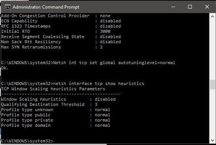 Cách tăng tốc độ Internet bằng CMD ai cũng làm được 16 netsh interface tcp show heuristics