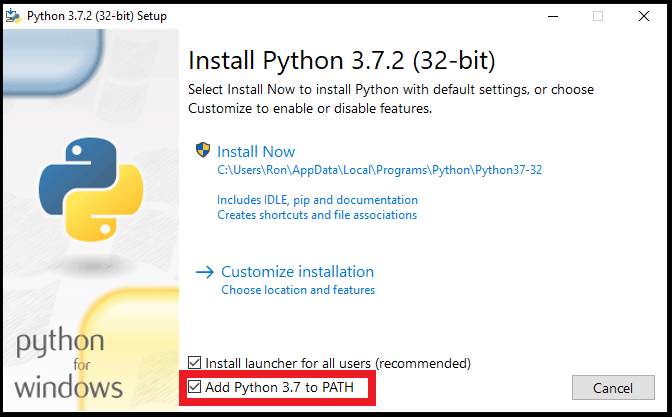 Cách DDoS Layer 7 bằng Overload thử sức chịu tải của Website 8 ADD python to PATH window