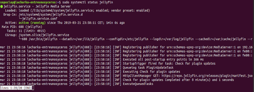 media server status